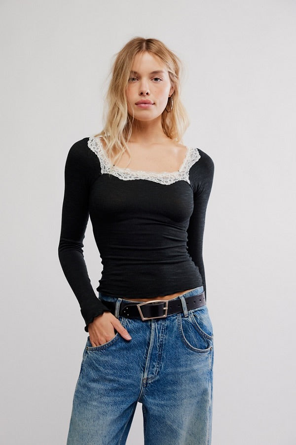 FREE PEOPLE-OH MY DARLING LONG SLEEVE