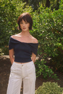 LUCY PARIS-JAYA OFF SHOULDER TOP