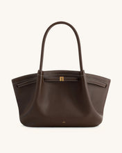 Load image into Gallery viewer, JW PEI-HANA LARGE TOTE DARK BROWN
