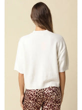 Load image into Gallery viewer, OLIVACEOUS-IVORY HALF SLEEVE SWEATER
