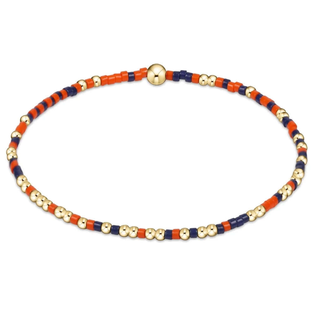 E-NEWTON- GAME DAY HOPE UNWRITTEN BRACELET-BRIGHT ORANGE MATTE NAVY