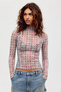 FREE PEOPLE-LYRIC SHEER LONG SLEEVE TOP