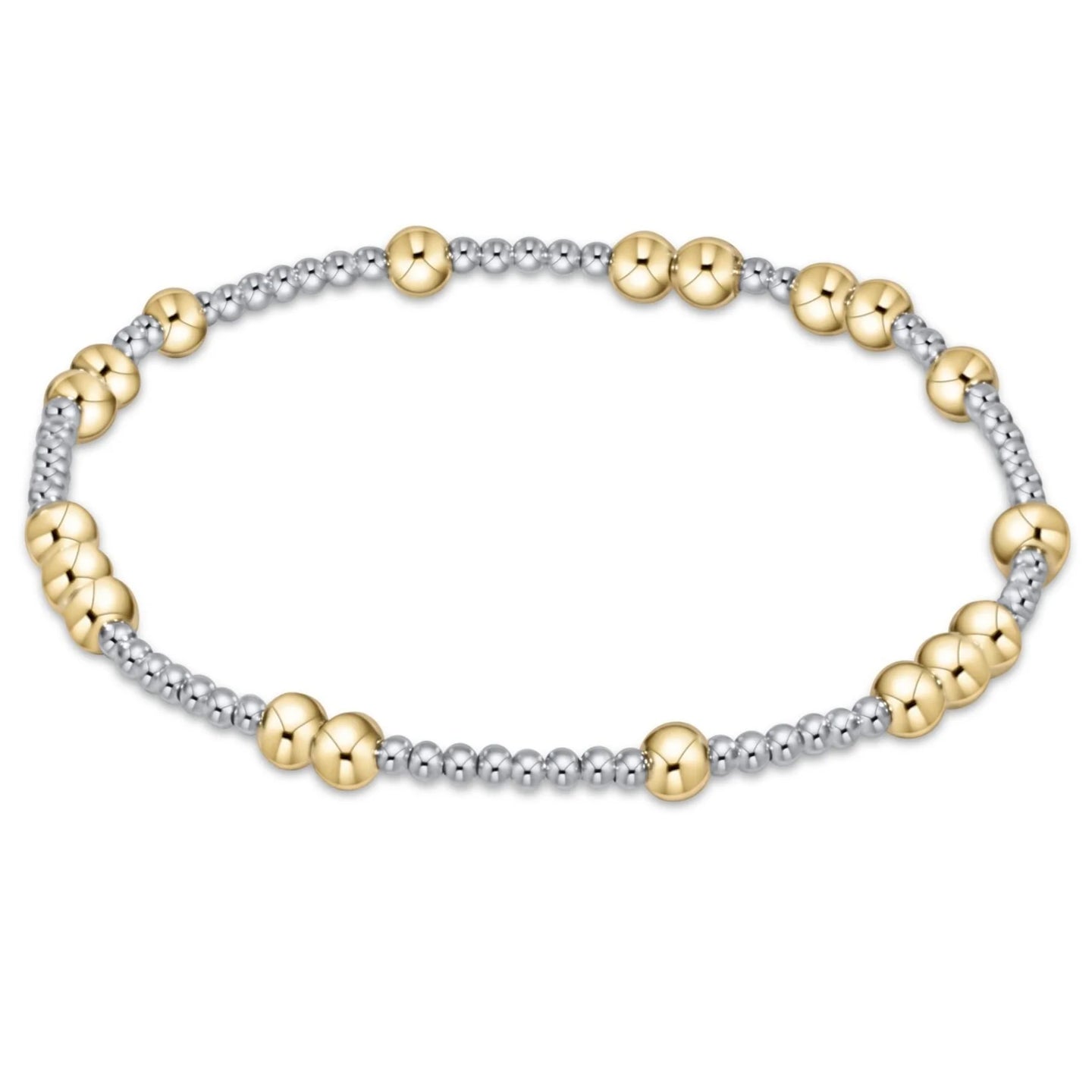 ENEWTON-HOPE UNWRITTEN 4MM BEAD BRACELET MIXED METAL