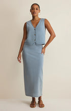 Load image into Gallery viewer, Z SUPPLY-GAIL JERSEY DENIM MIDI SKIRT IN OCEAN AIR INDIGO

