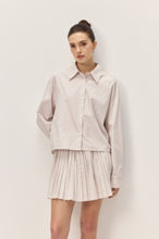 Load image into Gallery viewer, ELODIE-DANIKA TAUPE STRIPE SHIRT
