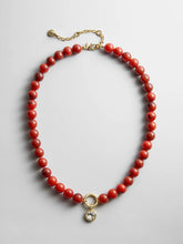 Load image into Gallery viewer, BAUBLEBAR-RED JANETTE BEADED RING NECKLACE -CARNELIAN
