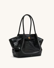 Load image into Gallery viewer, JW PEI-HANA MEDIUM TOTE BAG-BLACK CROC
