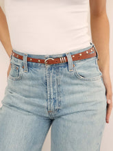 Load image into Gallery viewer, ETTIKA-CLASSIC STUDDED SKINNY BELT

