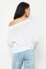 Load image into Gallery viewer, LA MADE-CAROL OFF SHOULDER PULLOVER IN WHITE
