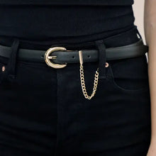 Load image into Gallery viewer, ETTIKA-CASCADE CHAIN BELT IN WITH GOLD HARDWARE
