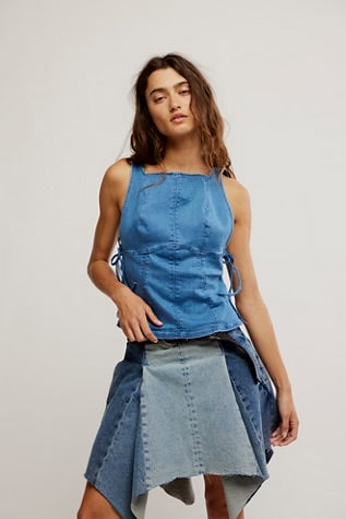 FREE PEOPLE-NOT MY FAULT CORSET TOP