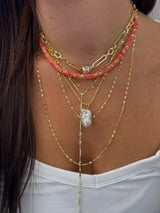 Load image into Gallery viewer, JTG-CORAL PUKKA NECKLACE
