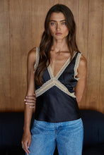 Load image into Gallery viewer, BY TOGETHER-MY DARLING CONTRAST LACE TRIM TOP
