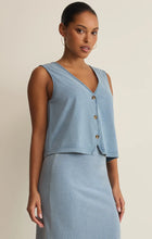 Load image into Gallery viewer, Z SUPPLY-NOELLE JERSEY DENIM TOP IN OCEAN AIR INDIGO
