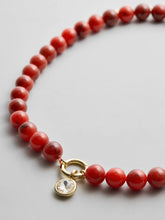 Load image into Gallery viewer, BAUBLEBAR-RED JANETTE BEADED RING NECKLACE -CARNELIAN
