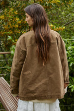Load image into Gallery viewer, BY TOGETHER- OLIVE BROWN FIELD COLLARED BARN JACKET
