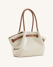 Load image into Gallery viewer, JW PEI-HANA LARGE TOTE BAG BROWN CANVAS
