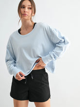 Load image into Gallery viewer, MONO B-CRESCENT PIMA OPEN BACK LONG SLEEVE TEE
