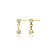 ELLIE VAIL-EVANORA DOUBLE DROP EARRING IN GOLD