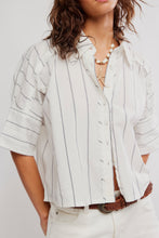 Load image into Gallery viewer, FREE PEOPLE-SEASIDE COTTON STRIPE SHIRT
