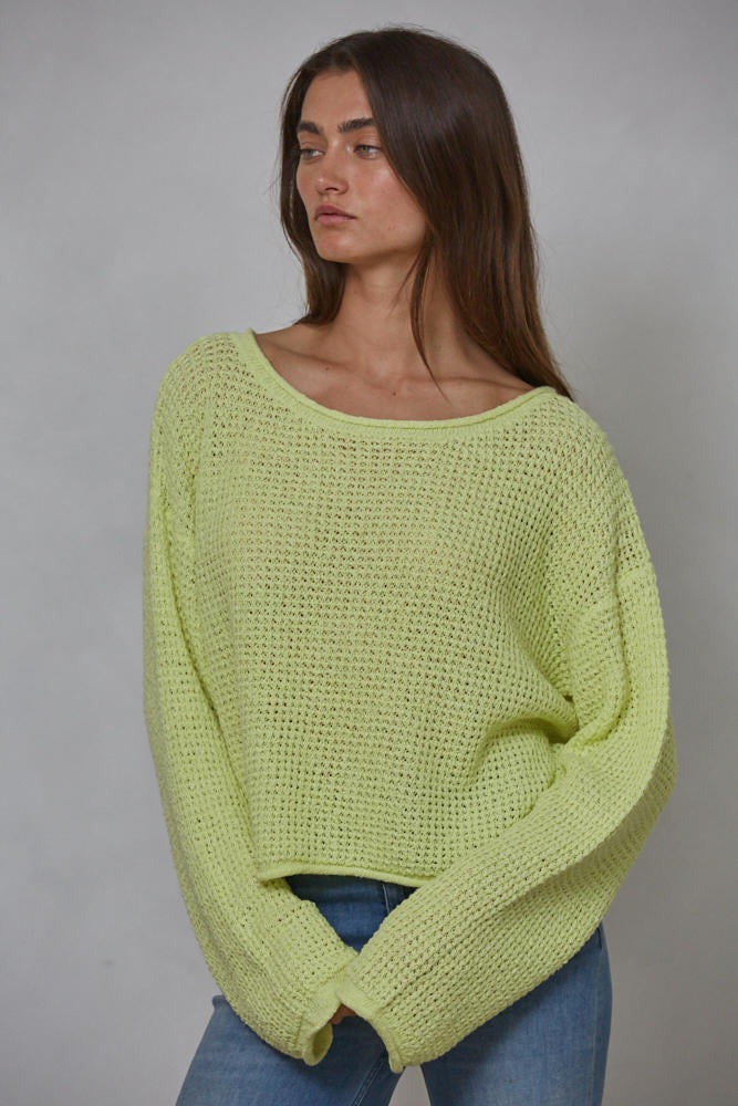 By Together Cotton Sweater – Citrus Lime