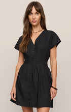Load image into Gallery viewer, Z SUPPLY- SANNA POPLIN MINI DRESS IN BLACK
