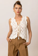 Load image into Gallery viewer, LINE AND DOT-ALEZA TIED SWEATER VEST
