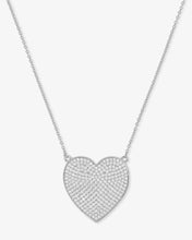 Load image into Gallery viewer, MELINDA MARIA- XL YOU HAVE MY WHOLE HEART PAVE NECKLACE 15”
