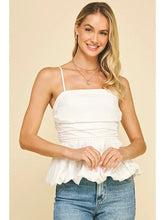 Load image into Gallery viewer, PINCH-BUBBLED HEM SLEEVELESS TOP
