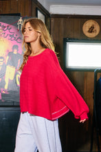 Load image into Gallery viewer, BUCKETLIST-OVERLAP OPEN STITCH TOP
