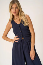 Load image into Gallery viewer, PROJECT SOCIAL T- COME TOGETHER BUTTON FRONT TEXTURED TANK

