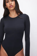Good American- Scuba Crewneck Long Sleeve Bodysuit