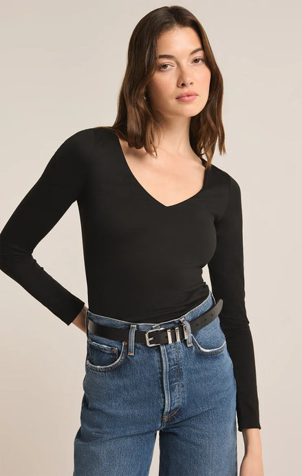 Z Supply-avala L/s So Smooth Top Black