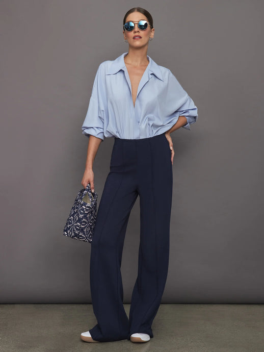 Norma Kamali-super Oversized Boyfriend Shirt Bodysuit