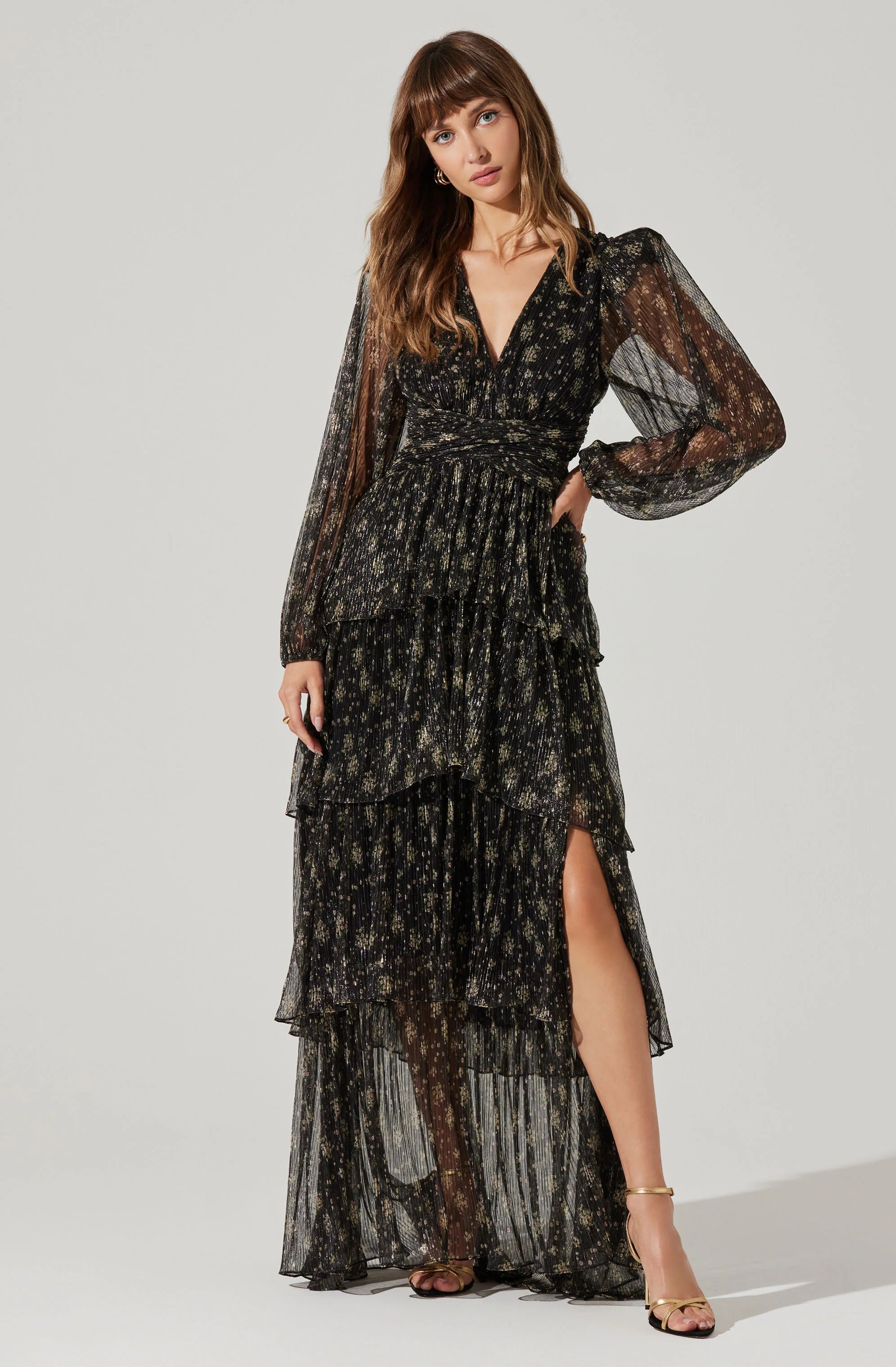 anora maxi dress astr the label ASTR THE LABEL-ANORA FLORAL TIERED MAXI DRESS – Blu Violet Boutique