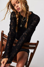 Load image into Gallery viewer, FREE PEOPLE- IN THE MEADOW TEE BLACK
