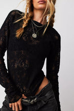 Load image into Gallery viewer, FREE PEOPLE- IN THE MEADOW TEE BLACK
