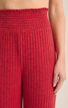 Load image into Gallery viewer, Z SUPPLY- DAWN SMOCKED RIB PANT RED
