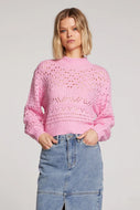 Salt Water Luxe-long Sleeve Sweater Pink Party