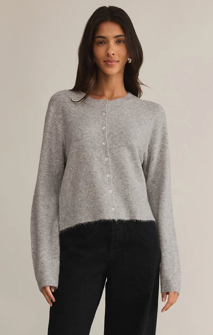 Z Supply-medina Cardigan Light Heather Grey