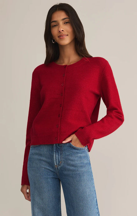 Z Supply-outlook Cardigan Haute Red