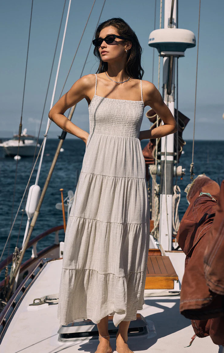 Z SUPPLY-BALOS STRIPED MAXI DRESS NATURAL