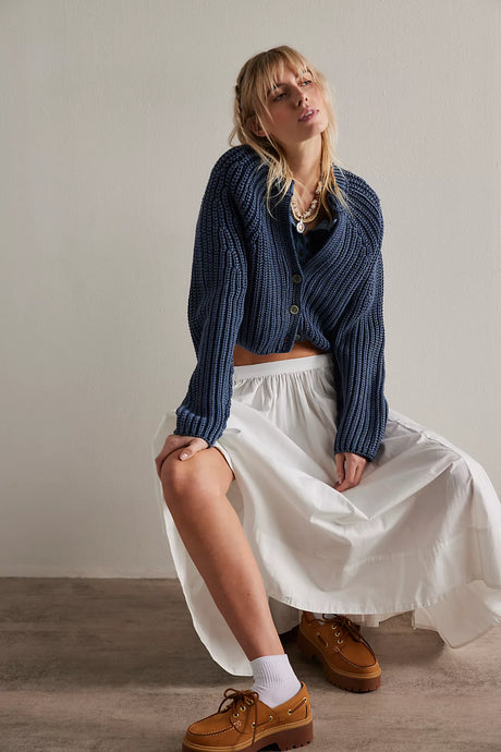Free People- Sweet Nothing Cardi Navy