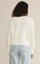 Load image into Gallery viewer, Z SUPPLY-WHITNEY CROCHET SWEATER WHITE
