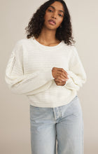 Load image into Gallery viewer, Z SUPPLY-WHITNEY CROCHET SWEATER WHITE
