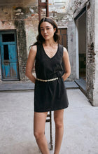 Load image into Gallery viewer, Z SUPPLY- SLOANE V NECK MINI DRESS BLACK
