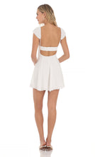 Load image into Gallery viewer, LUCY IN THE SKY-LACE TRIM CAP SLEEVE IN WHITE

