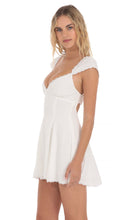 Load image into Gallery viewer, LUCY IN THE SKY-LACE TRIM CAP SLEEVE IN WHITE
