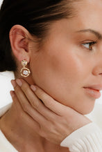 Load image into Gallery viewer, ETTIKA-ORGANIC SHAPE CRYSTAL EARRINGS
