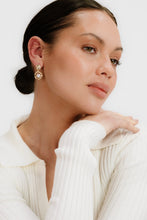 Load image into Gallery viewer, ETTIKA-ORGANIC SHAPE CRYSTAL EARRINGS

